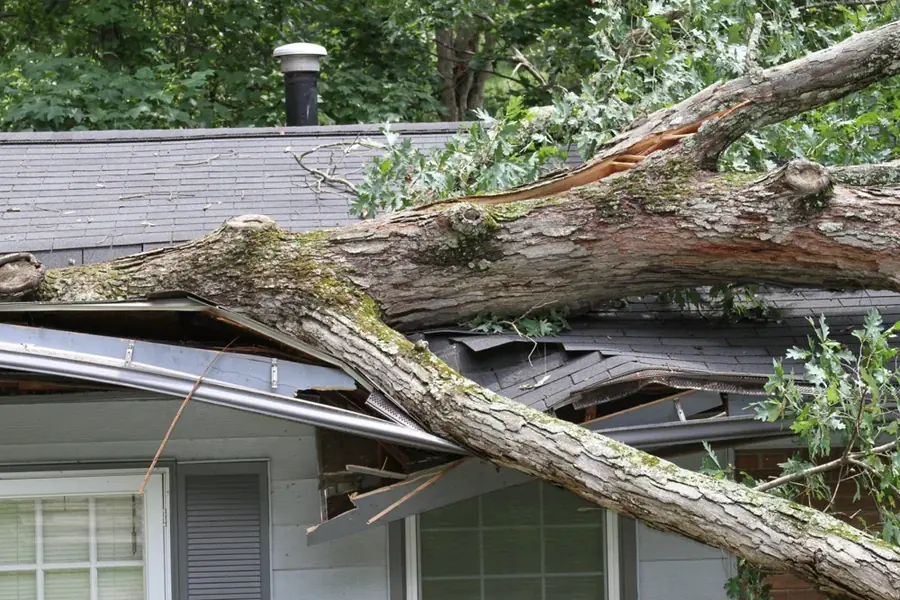 A Joplin, MO home with storm and water damage